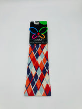 Load image into Gallery viewer, 10-18 mmHg Printed Compression Socks - Multi-colored Diamonds