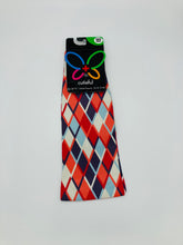 Load image into Gallery viewer, 10-18 mmHg Printed Compression Socks - Multi-colored Diamonds- Wide calf