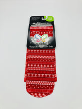 Load image into Gallery viewer, 8-15 mmHg Sheer Compression Socks -  Red Winter
