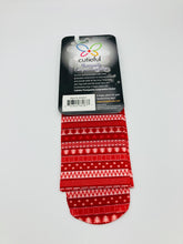 Load image into Gallery viewer, 8-15 mmHg Sheer Compression Socks -  Red Winter
