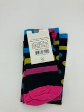 Load image into Gallery viewer, Compressox 15-20 mmHg, Knit Compression Socks - Stripes &amp; Dots
