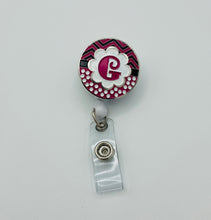 Load image into Gallery viewer, Retractable Enamel Badge Holder - Letter G
