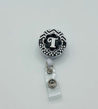 Load image into Gallery viewer, Retractable Enamel Badge Holder - Letter T
