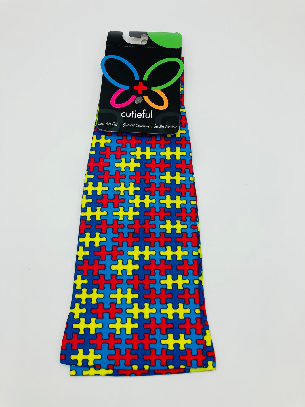 10-18 mmHg Printed Compression Socks -  Autism Awareness