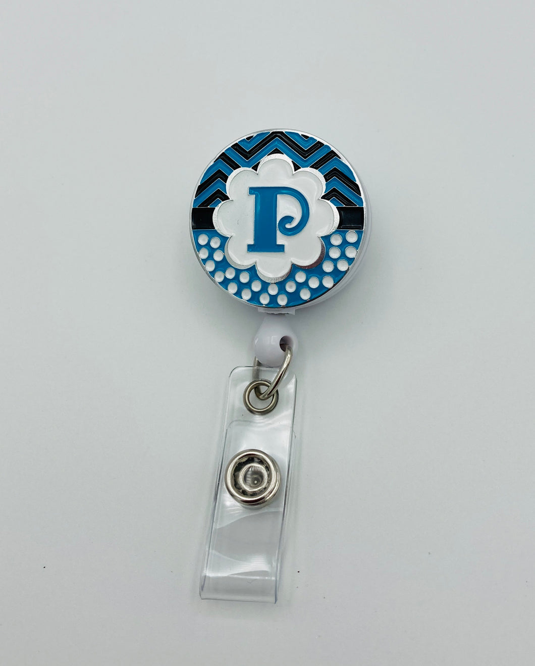 Retractable Enamel Badge Holder - Letter P