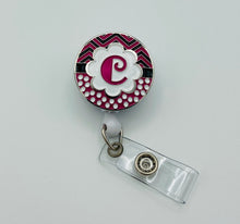 Load image into Gallery viewer, Retractable Enamel Badge Holder - Letter C
